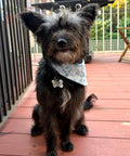 Blue floral hand made dog bandana