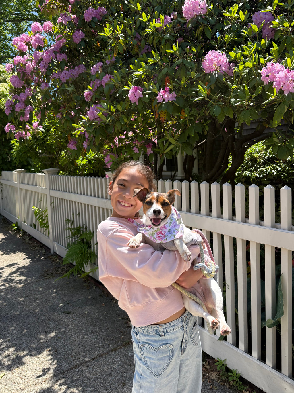 New England floral hand made dog bandana